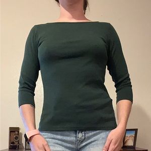 ZARA Organic Cotton Green Blouse - size M